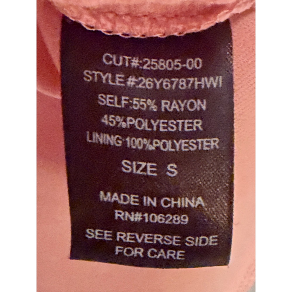 Trixxi Pink Puff Sleeve Tiered Mini Dress Cottagecore Square Neck Smocked Small - Picture 7 of 10
